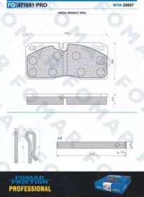 Комплект тормозных колодок FOMAR Friction FO 471681